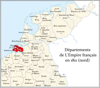 Департамент Устье Эско на территории исторических Нидерландов в 1811 году