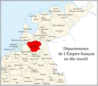 Департамент Устье Рейна на территории исторических Нидерландов в 1811 году