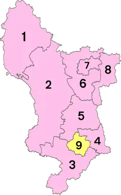 Дербишир на карте