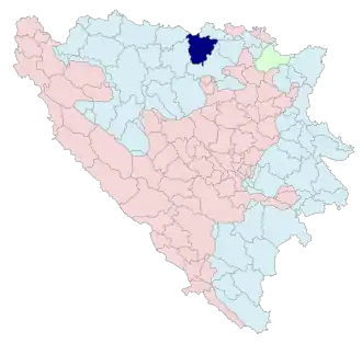 Община Дервента на карте