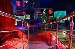 Спуск с искусственного водопада