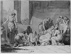 Отчаяние Гекубы. Ок. 1784. Бумага, перо, кисть, тушь. Метрополитен-музей, Нью-Йорк