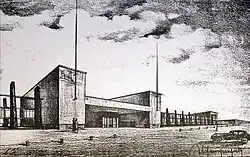 Репродукция архивного рисунка, представленного на выставке "Cinecittà si Mostra", 2011 год