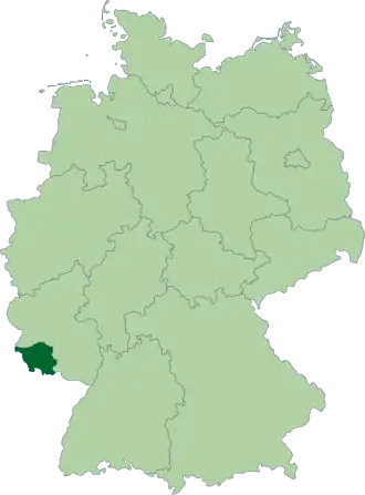 Саар на карте