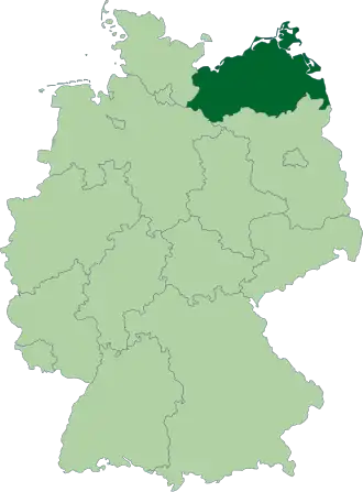 Мекленбург — Передняя Померания на карте