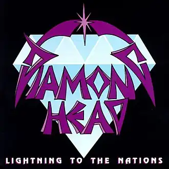 Обложка альбома Diamond Head «Lightning to the Nations» (1980)