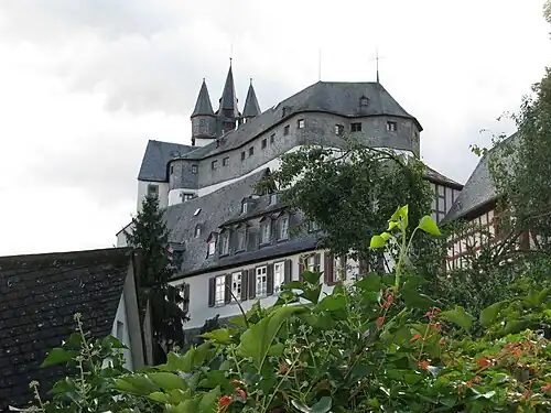 Жилые здания примыкающие к замку