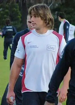 Дмитрий Шажевский на тренировке на Стад де Франс