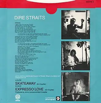 Обложка сингла Dire Straits «Skateaway» (1980)