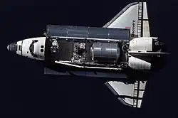 Шаттл «Дискавери», сфотографированный с Международной космической станции.