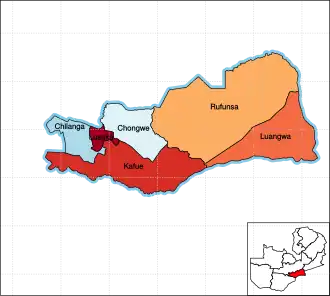 Лусака на карте