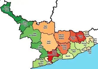 Центральная область на карте