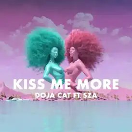 Обложка сингла Doja Cat при участии SZA «Kiss Me More» (2021)