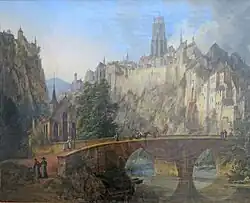 Вид на Фрибург, Швейцария. 1826. Холст, масло. Земельный музей Баден-Вюртемберга, Гейдельберг