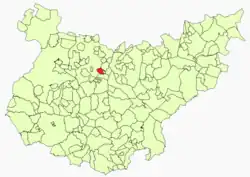 Расположение муниципалитета Дон-Альваро на карте провинции