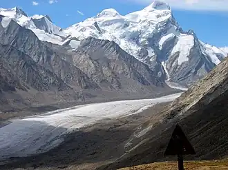 Вид с перевала, ледник Дранг-Друнг