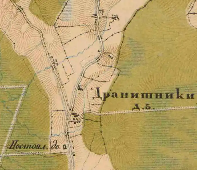 План деревни Дранишники. 1885 год