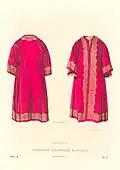 Шёлковый становой кафтан, иллюстрация к 2 тому «Древностей Российского государства»