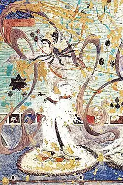 Пещера 220. Танцор «Ху Сюань» в росписи из Могао