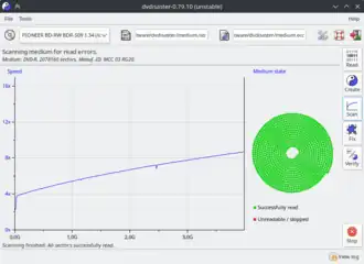 Скриншот программы dvdisaster