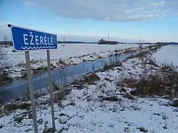 Низовье реки Эжяреле около деревни Бяшоняй в декабре 2014 года