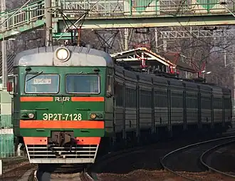 ЭР2Т-7128 в окраске МПС (близкой к заводской)