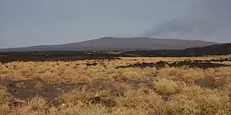 Типичный пейзаж пустыни. На заднем плане — Эртале