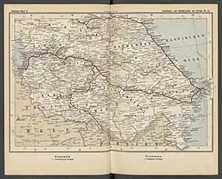 Закавказская железная дорога, карта 1910 года
