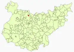 Расположение муниципалитета Эль-Карраскалехо на карте провинции