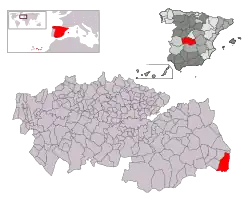 Расположение муниципалитета на карте провинции