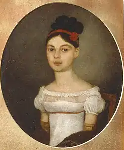 Елизавета Фёдоровна Озерова, ур. Загряжская,портрет около 1815-го г.