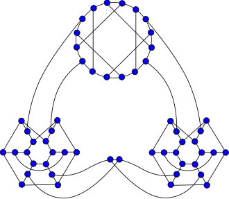 Граф Эллингема — Хортона, наименьший контрпример гипотезы Татта.