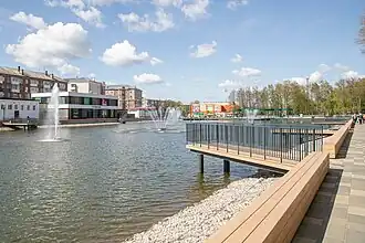 Набережная Свиридовского пруда в Узловой