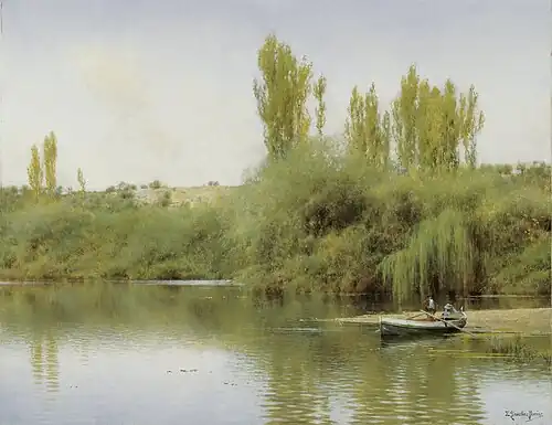 Берег Гвадайры с лодкой, ок. 1890