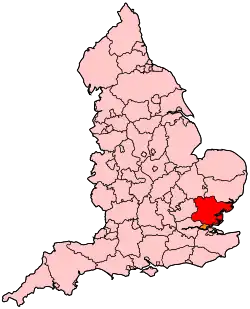 Эссекс на карте