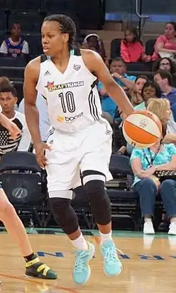 Принс в игре за «Нью-Йорк Либерти» против «Сиэтл Шторм» (2 августа 2015 года)