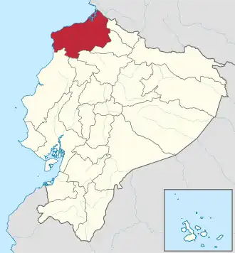 Эсмеральдас на карте