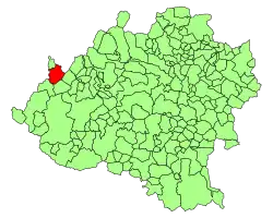 Расположение муниципалитета на карте провинции