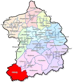 Расположение Кеттвига на карте Эссена