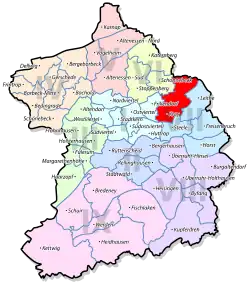 Расположение Края на карте Эссена
