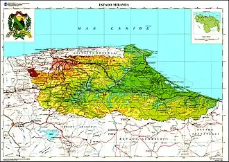 Миранда на карте