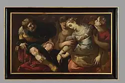 Эстер и Артаксеркс. Дерево, масло. Музей Кальве, Авиньон