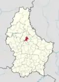 Расположение коммуны на карте Люксембурга