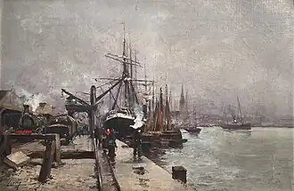 Эжен Гальен-Лалу Dans le port d'hiver