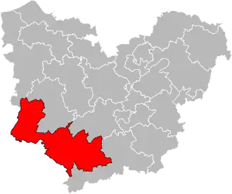 Кантон на карте департамента Эр