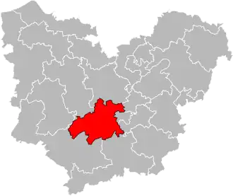 Кантон на карте департамента Эр