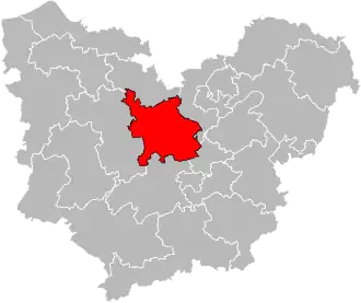 Кантон на карте департамента Эр