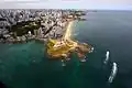Маяк Барра, город Салвадор, Залив Всех Святых и Атлантический океан с высоты птичьего полёта