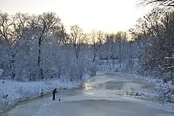 Река Эзере в январе 2009 года