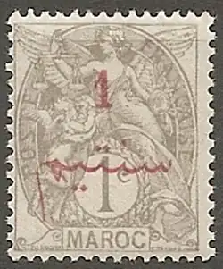 1 сантим, тип Блан[фр.] (Yt #4)